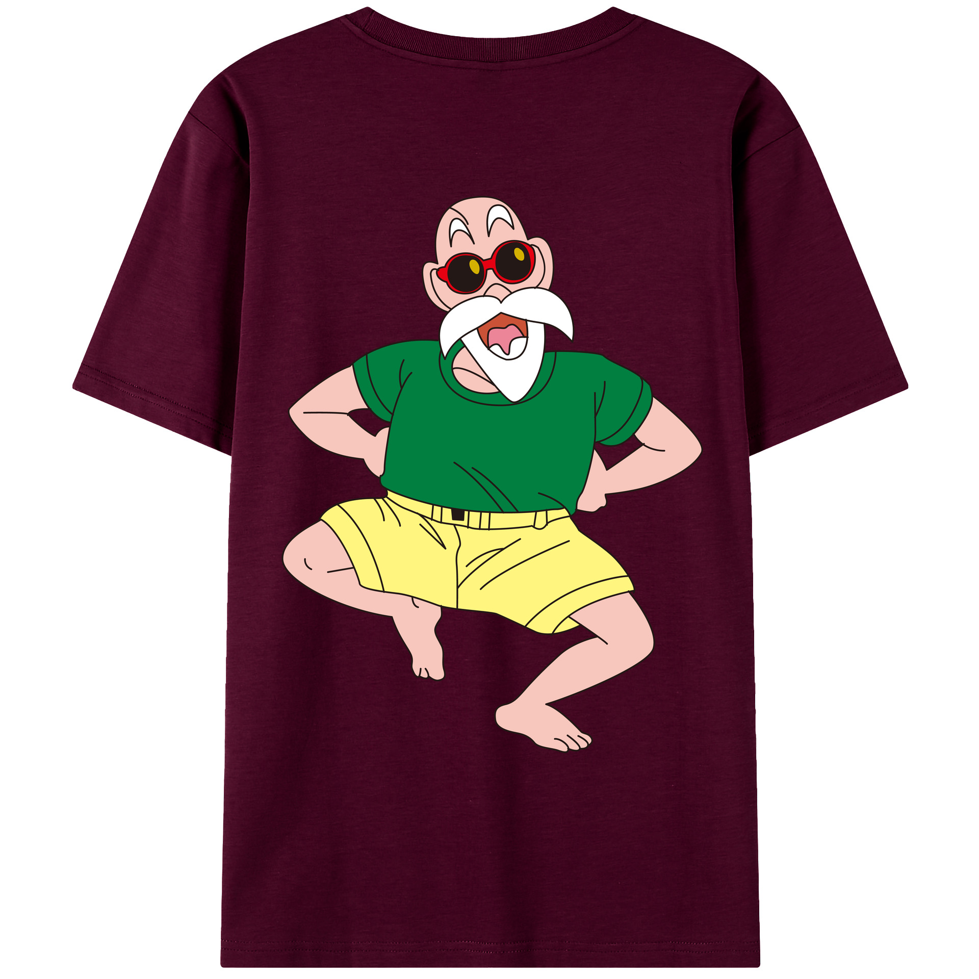 （画像用） ドラゴンボール 亀仙人（かめせんにん） DRAGON BALL Master Roshi Kame Sennin レディース半袖Tシャツ(バックプリント)